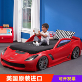 美国进口STEP2卡通汽车造型儿童床红色跑车宝宝床婴儿床儿童家具