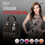 正品代购 Dior/迪奥女包包 戴妃包 lady 小羊皮 手拎单肩包手提包