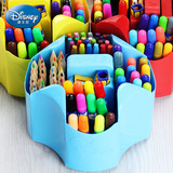 迪士尼美术绘画学习用品文具套装礼盒水彩油画棒彩色铅笔转盘笔筒