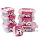 韩国进口正品 凯蒂猫保鲜盒零食盒水果盒子塑料 乐扣 Hello kitty
