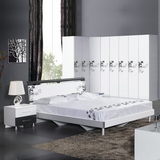 卧室家具套装组合四件套YY05 床和衣柜整套全套套房 床柜成套家具