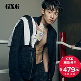 GXG男装 2016秋季新品 男士时尚修身型黑色休闲夹克外套#63821028