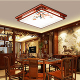 古典中式吸顶灯木艺亚克力方形包厢客厅餐厅卧室书房灯具led工程