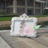 韩式纯白六寸横版相框订做批发宝贝公主儿童照片框写真艺术相架