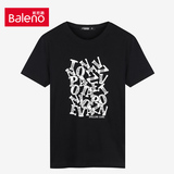 Baleno/班尼路男装 夏季时尚字母数字短袖T恤男 纯棉圆领半袖衣服