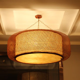 现代中式竹编吊灯简约艺术东南亚阳台灯日式灯具饭厅餐灯创意灯饰