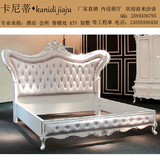 实木雕花床铺高档奢华床欧式双人床法式床 1.8米公主床婚床可定制