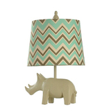 出口美式北欧现代简约时尚儿童房小象犀牛创意书房卧室彩色台灯