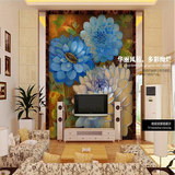 欧式复古油画花卉大型壁画 玄关客厅卧室电视墙背景墙纸壁画
