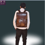 2015新款韩版背包户外皮质双肩包学生书包休闲包英伦复古电脑男包