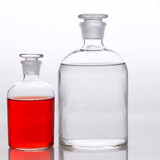透明细口瓶 玻璃试剂瓶500ml 优质 玻璃密封瓶 化学实验耗材