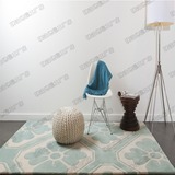 欧式蓝色地中海宜家客厅茶几沙发地毯卧室床边样板间腈纶地毯定制