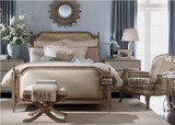 美式定制简欧法式复古做旧纯实木软靠床1.5 1.8米雕花床工厂直销