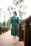 绿了芭蕉 素年锦时原创服装 2015夏季新款设计香云纱中长款旗袍