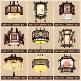三宜中式仿古吊灯仿羊皮客厅餐厅茶楼吊灯古典卧室实木灯中式灯具