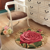 现代简约客厅茶几沙发圆形地毯 卧室床边玄关机织腈纶地毯瑜伽垫