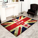欧美英伦英国旗卧室床边简约创意个性复古客厅茶几米字旗大地毯
