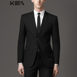 KEA商务韩版职业正装西服套装男士西装男修身新郎结婚礼服