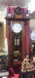 西洋古董钟表 收藏品 欧洲原产 木楼雕花2孔天文挂钟（新到）