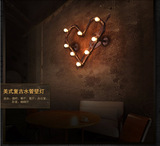 设计师的灯美式复古Loft工业风创意个性卧室客厅餐厅铁艺水管壁灯