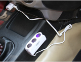 奥力科一拖三点烟器汽车用一分三电源分配器USB车载充电器通用型