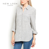 NEW LOOK2016新款女装条纹气质衬衫|347880219