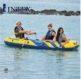 最新2015款末日装备逃生INTEX68370挑战者三人充气船钓鱼船橡皮艇