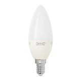 【成都宜家代购】IKEA 里代尔 LED灯泡E14 可调光枝形灯乳白色