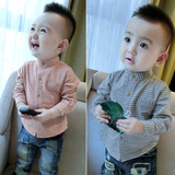 男童衬衫长袖春季韩版宝宝上衣薄款衬衣童装男婴儿春装0-1-2-3岁