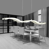 现代个性创意led餐吊灯艺术吧台鱼线吊灯S型餐厅灯办公室酒吧吊灯
