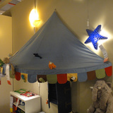 宜家代购IKEA 米希 床蓬 床幔浅蓝色床头蓬半圆篷儿童遮光蓬帐篷