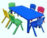 厂家直销幼儿园专用课桌椅升降儿童六人长方塑料桌子学习桌椅批发