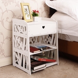 简易床头柜特价 创意卧室现代简约床边柜小型 欧式雕花储物收纳柜