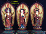 佛像88厘米树脂彩绘立西方三圣 阿弥陀佛观世音大势至菩萨佛像