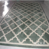 特价简欧简约创意墨绿色菱形条格卧室客厅餐桌酒店工程会议室地毯