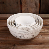 悠悠瓷釉上彩1个韩式4.5英寸大汤碗小饭碗陶瓷餐具面碗 护边 骨瓷