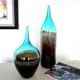 欧式手工玻璃艺术花瓶花器，创意台面家居饰品摆件 特价促销