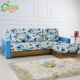 特价小户型多功能折叠实木沙发床客厅布艺沙发床组合可储物可拆洗