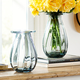 奇居良品 格林系列纯手工吹制茶色透明玻璃花瓶 C款