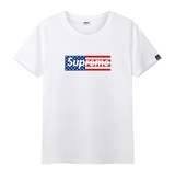 cickuua潮牌supreme美国国旗印花短袖T恤 男士纯棉圆领半袖体恤