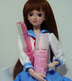 防静电护发钢梳+假发护理液，BJD夜萝利可儿各种娃娃必备护发套装