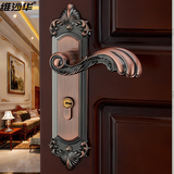维沙华欧式门锁室内门锁三件套装房门锁卧室门锁美式锁具实木门锁