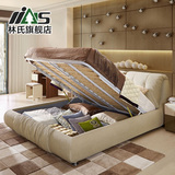 林氏家具简约可拆洗布艺床1.8米储物双人床1.5软靠布床小户型R239