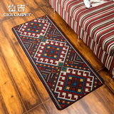 仙吉创意简约几何复古民族风厨房长条地垫卧室床边床前防滑脚垫子