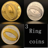 3枚全套新西兰魔戒金币银币纪念币指环王硬币工艺品外币1美元收藏