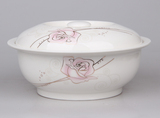 大号汤碗 骨瓷餐具套装 可爱韩式日式瓷碗 带盖 微波炉陶瓷碗