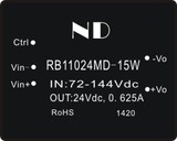 直流电源模块110V转24V15W低纹波DC-DC降压隔离开关电源变换器