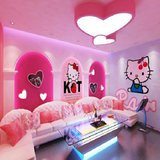 无缝大型壁画kitty猫背景卧室KTV壁纸主题粉色女儿童房卡通墙纸画