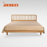 1.5米实木床田园橡木双人床小户型现代简约纯实木床