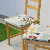 全棉帆布坐垫海绵椅垫宜家座垫正方形可拆洗透气卡其叶布艺椅垫